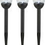 3er-Set Solar-LED-Leuchte Gomo für Außen, Edelstahl schwarz, Glaskugel Ø 8 cm.