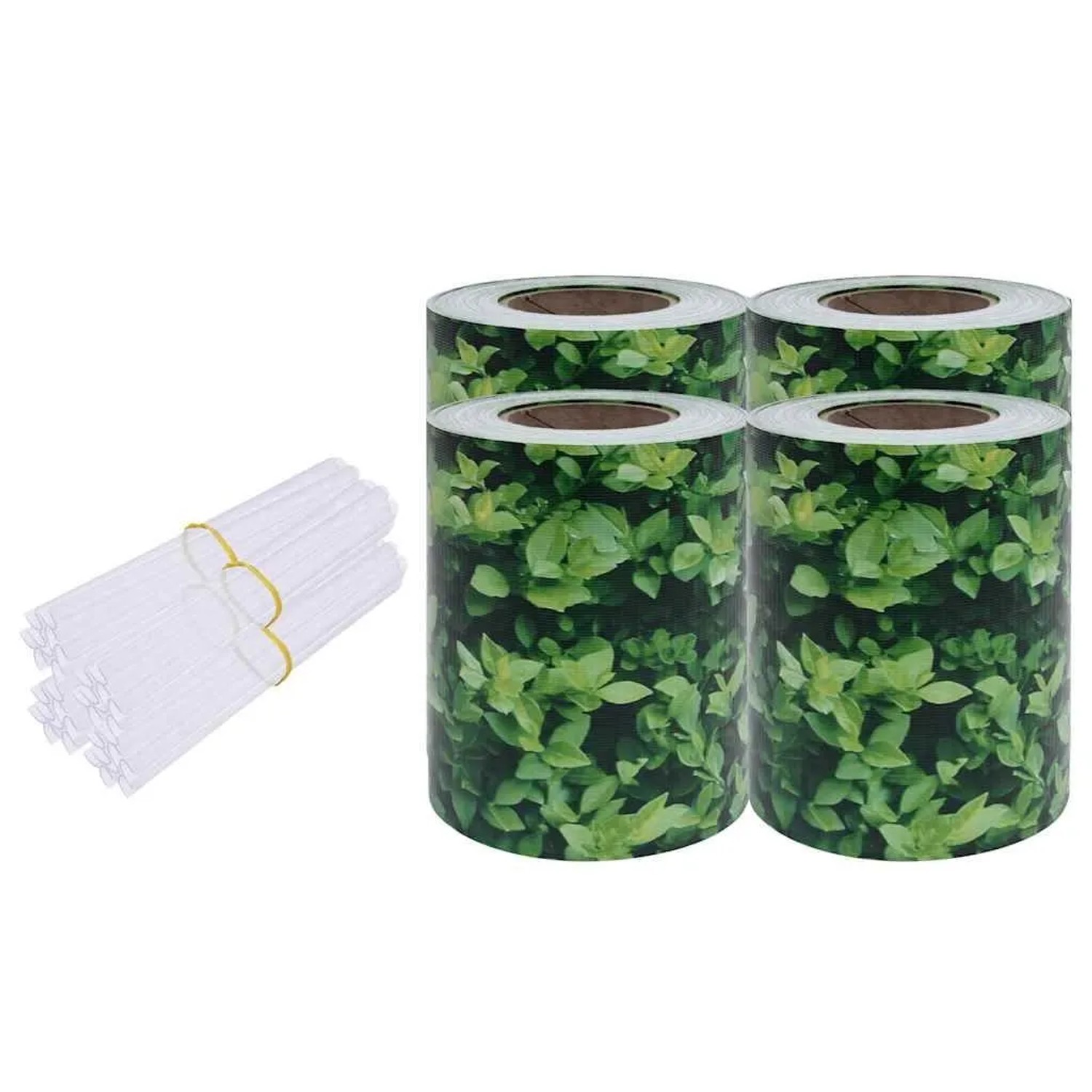 vidaXL Garten-Sichtschutz 4 Stk PVC 35x0,19 m Grün 147851