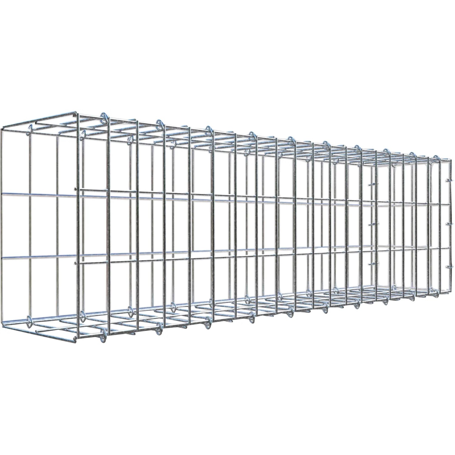 Gabiona C-Ring-Gabione-Anbaukorb Typ 2 30 x 100 x 20 cm Maschenw 5 x 10 cm