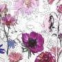 Komar Fototapete Purple, 368x254 cm, mit Blumenmuster für Wandgestaltung.