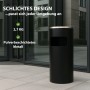 Schwarzer TRUTZHOLM Abfalleimer mit Aschenbecher, 30L, aus pulverbeschichtetem Metall.