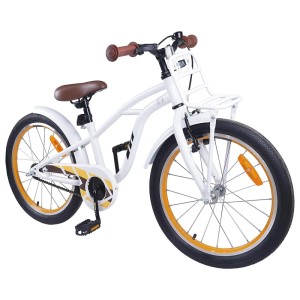 vidaXL Kinderfahrrad 22 Zoll für 7-12 Jahre Alt Weiß 42009316