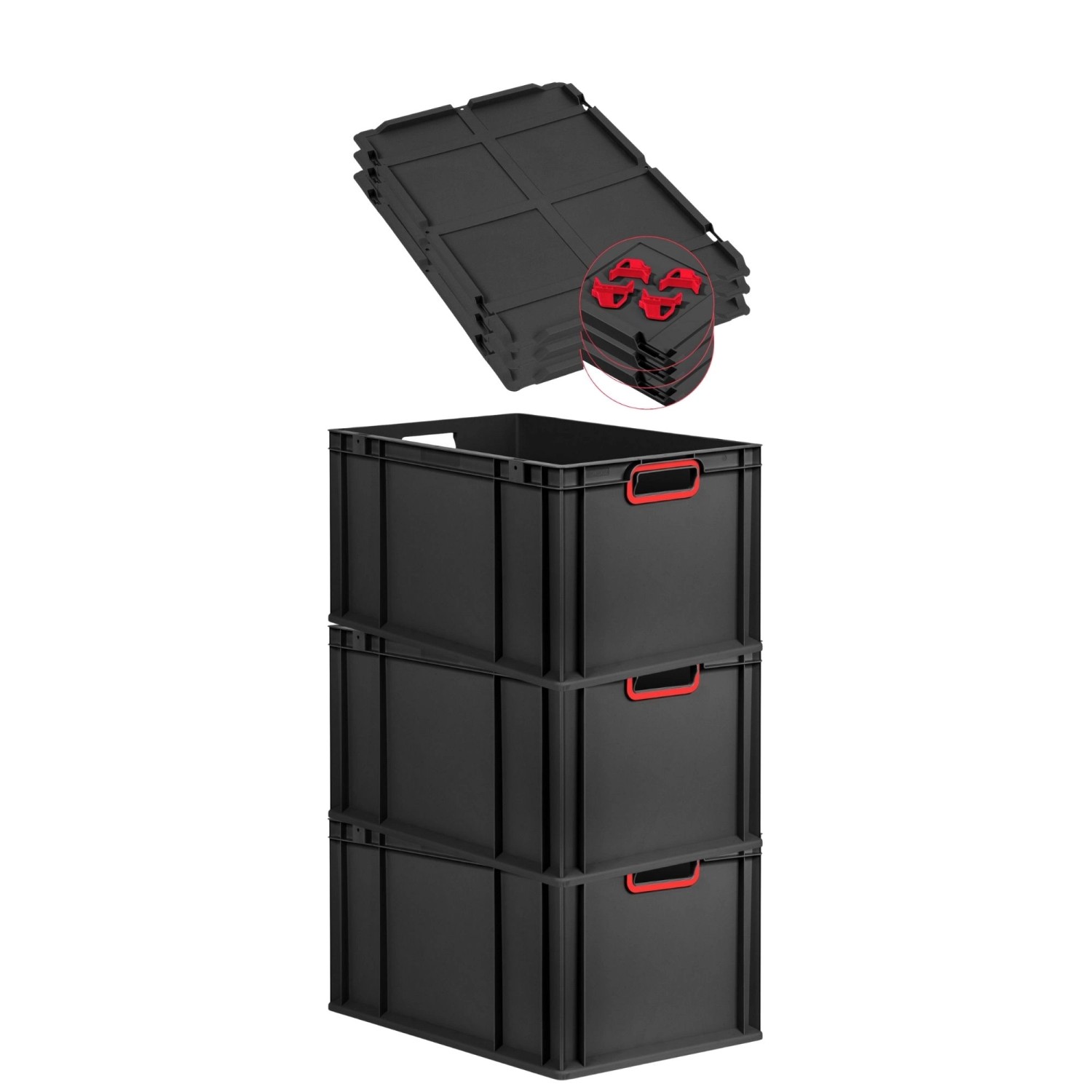 PROREGAL SuperSparSet 3x Eurobox Nextgen Color Mit Auflagedeckel HxBxT 32x4 günstig online kaufen