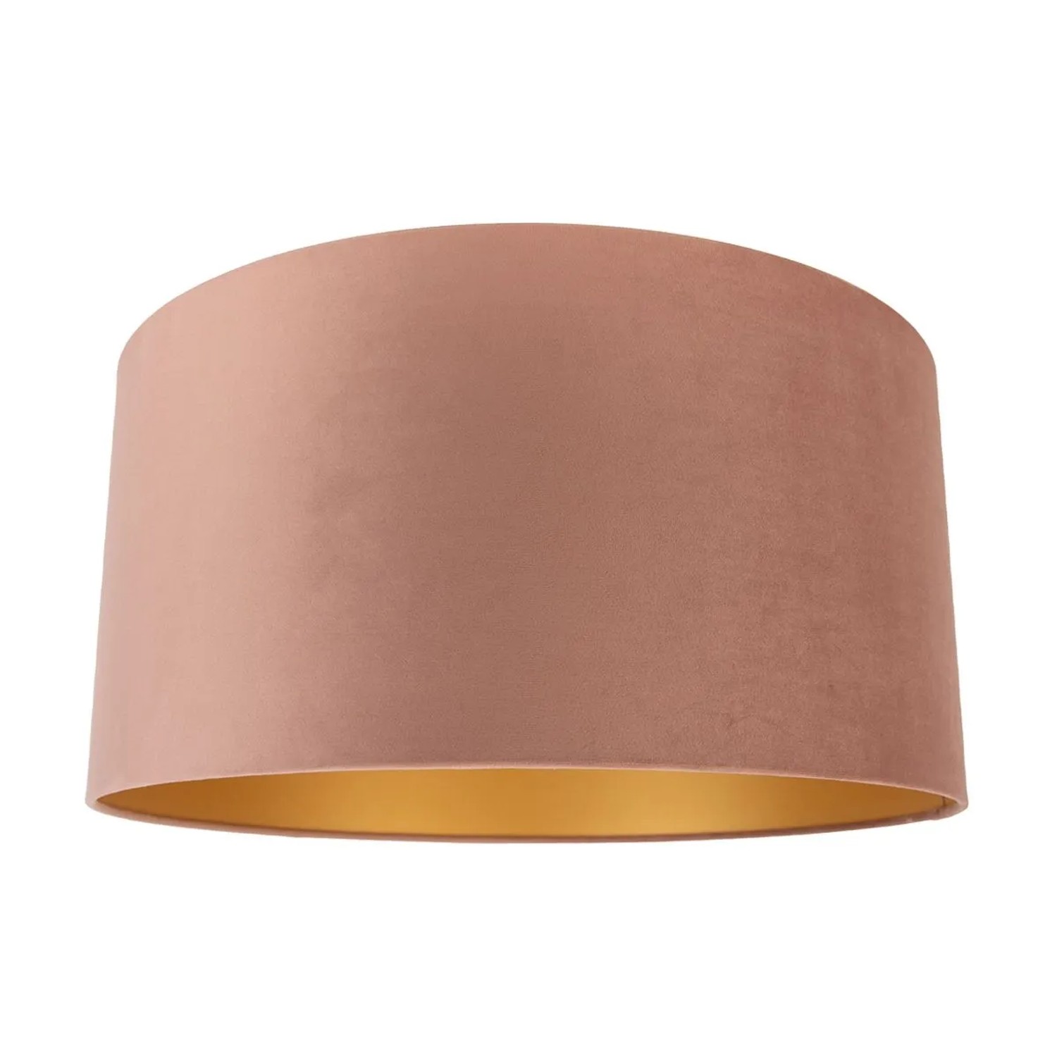 QAZQA Samt Lampenschirm Rosa 50 50 25 mit Goldener Innenseite