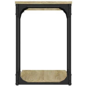 vidaXL Beistelltisch Sonoma-Eiche, 50x35x52 cm, Holzwerkstoff und Stahl, für Wohnzimmer.