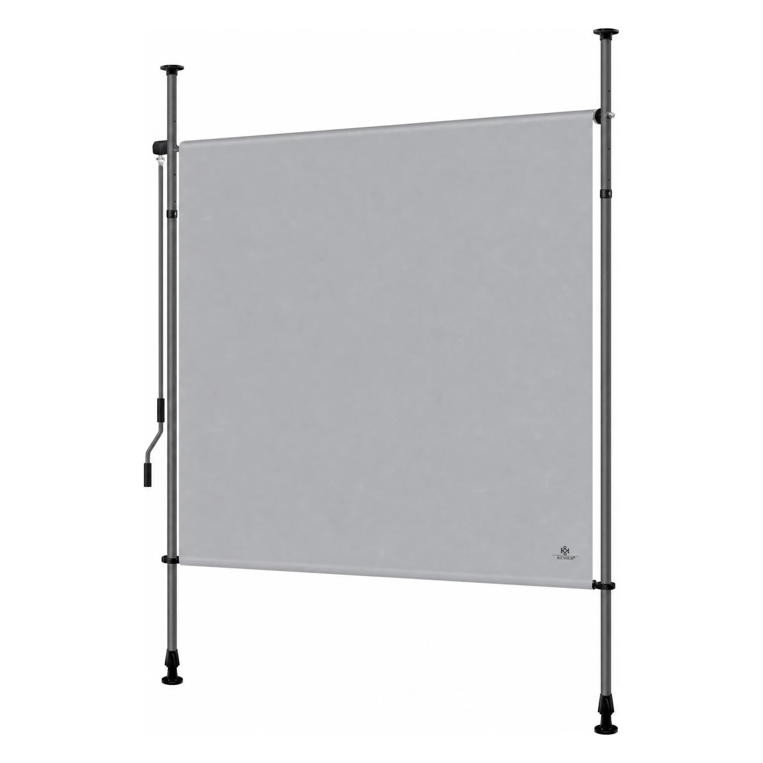 KESSER Klemmmarkise Senkrechtmarkise Blickdicht 200 x 310 cm Grau