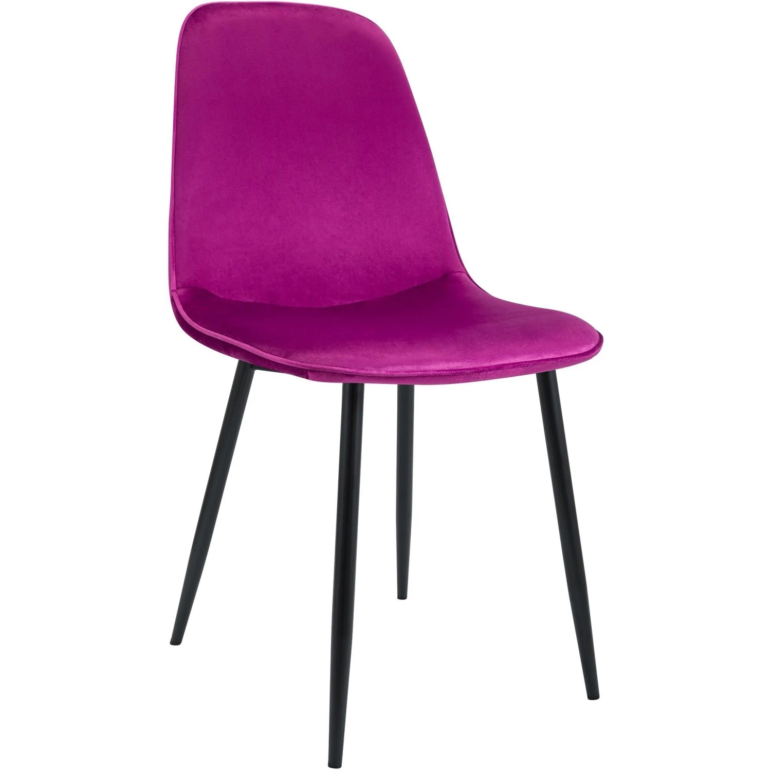 DELUKE Esszimmerstuhl RAZON Samt Lila 45x54x88cm Essstühle Esszimmerstühle Küchenstühle Wohnzimmerstühle