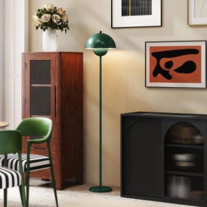 Grüne HOMCOM Stehlampe aus Stahl, 155 cm hoch, für Innenleuchten.