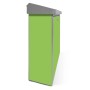 Banjado Edelstahl Briefkasten in Limettengrün, 38.5x31.5x12cm, ohne Zeitungsfach.