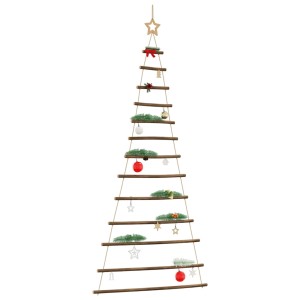 vidaXL Hängender Weihnachtsbaum mit Sternspitze 86x180 cm Naturzweig 4101012