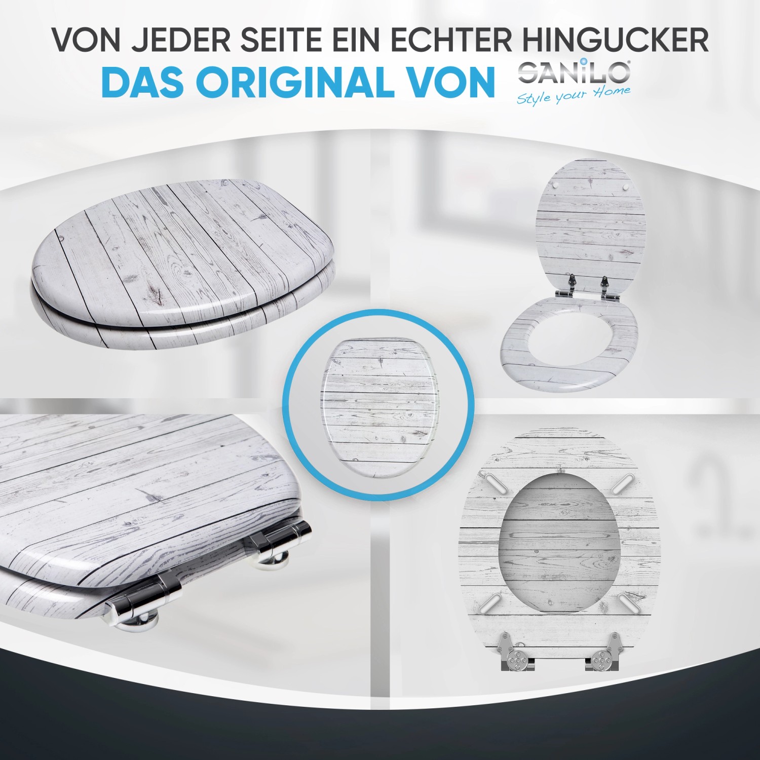 Sanilo WC Sitz mit Absenkautomatik Timber, Hochwertiger und Stabiler ...