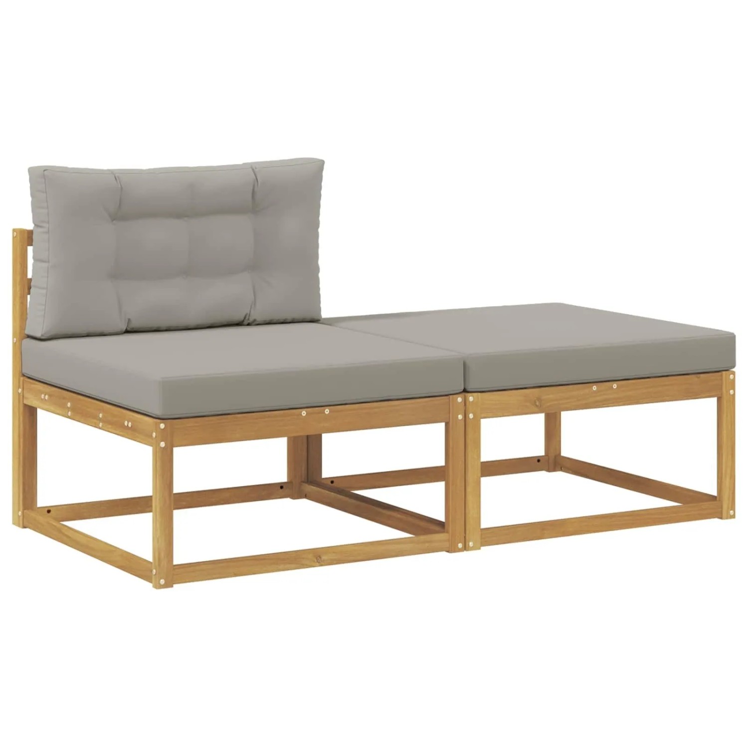 vidaXL 2 Stück Outdoor-Fußhocker Polyester Weiß 901552