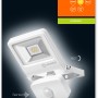 Weiße Ledvance LED-Außenleuchte Endura Flood mit Sensor, 10W, warmweißes Licht.