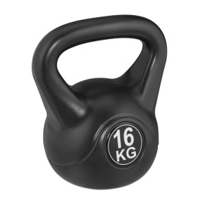 Relaxdays Kettlebell Kugelhantel Kunststoff Schwarz 16 kg