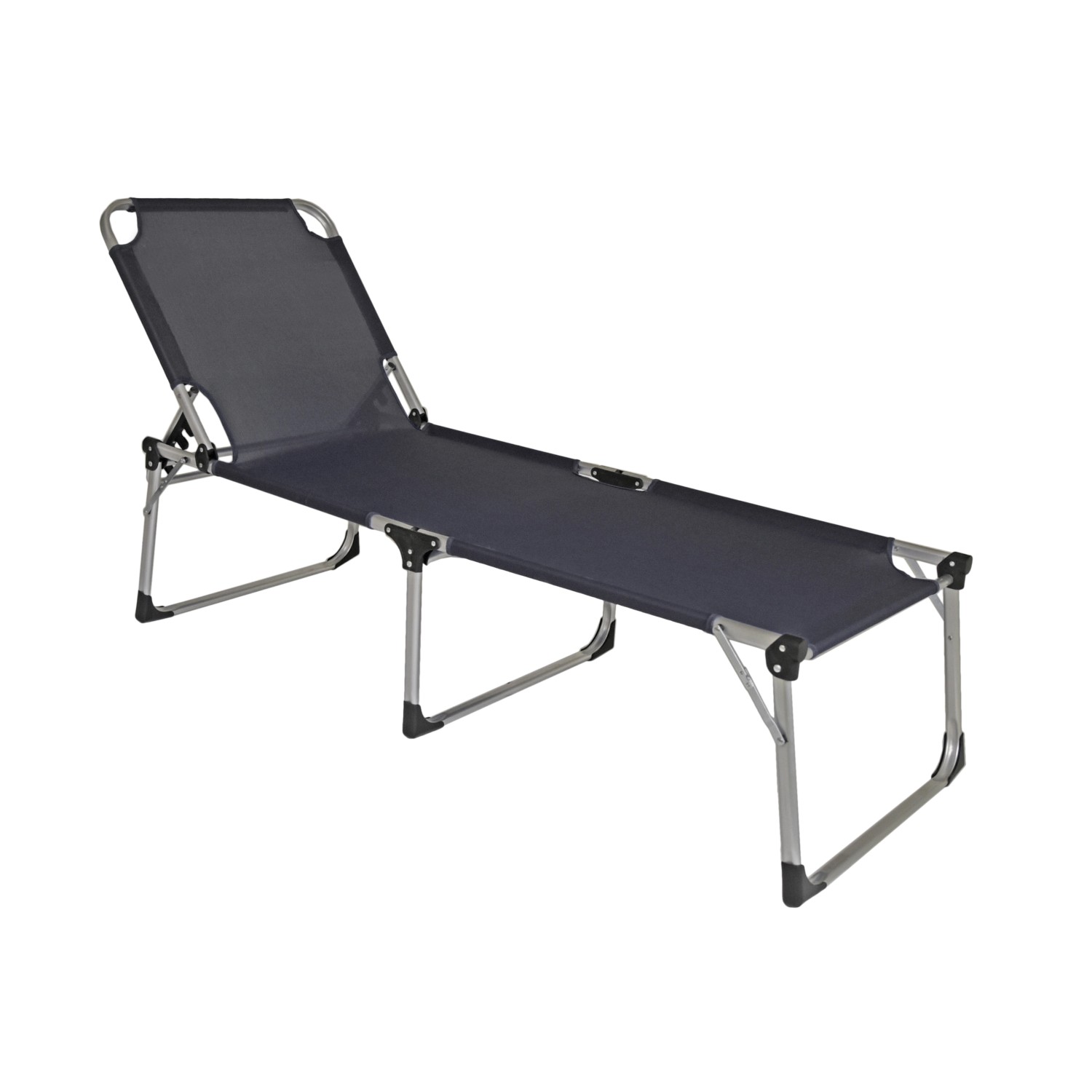 Garden Pleasure XXL-Sonnenliege Abaco 45 cm x 70 cm x 214 cm Anthrazit-Silb günstig online kaufen