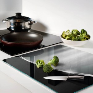 Tulup Herdabdeckplatte 60x52 cm Glas-Servierbrett Küchenutensilien Schutzplatte Spritzschutz Abdeckung Textur