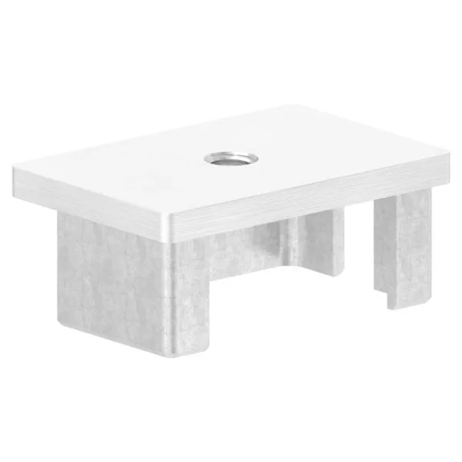 FeNau Einsteckkappe Edelstahl V2A Für Rohr 60x40x2,0 mm Mit M8 Gewinde