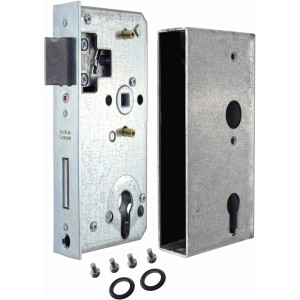 Einsteckschloss für Einschweißkästen PZ/W 40/72/8 mit Zubehör für Tür & Tor.