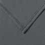 Dunkelgraue Fleece Überwurfdecke, weich und gemütlich, mit sichtbarer Naht. Ideal für Wohnzimmer & Schlafzimmer.