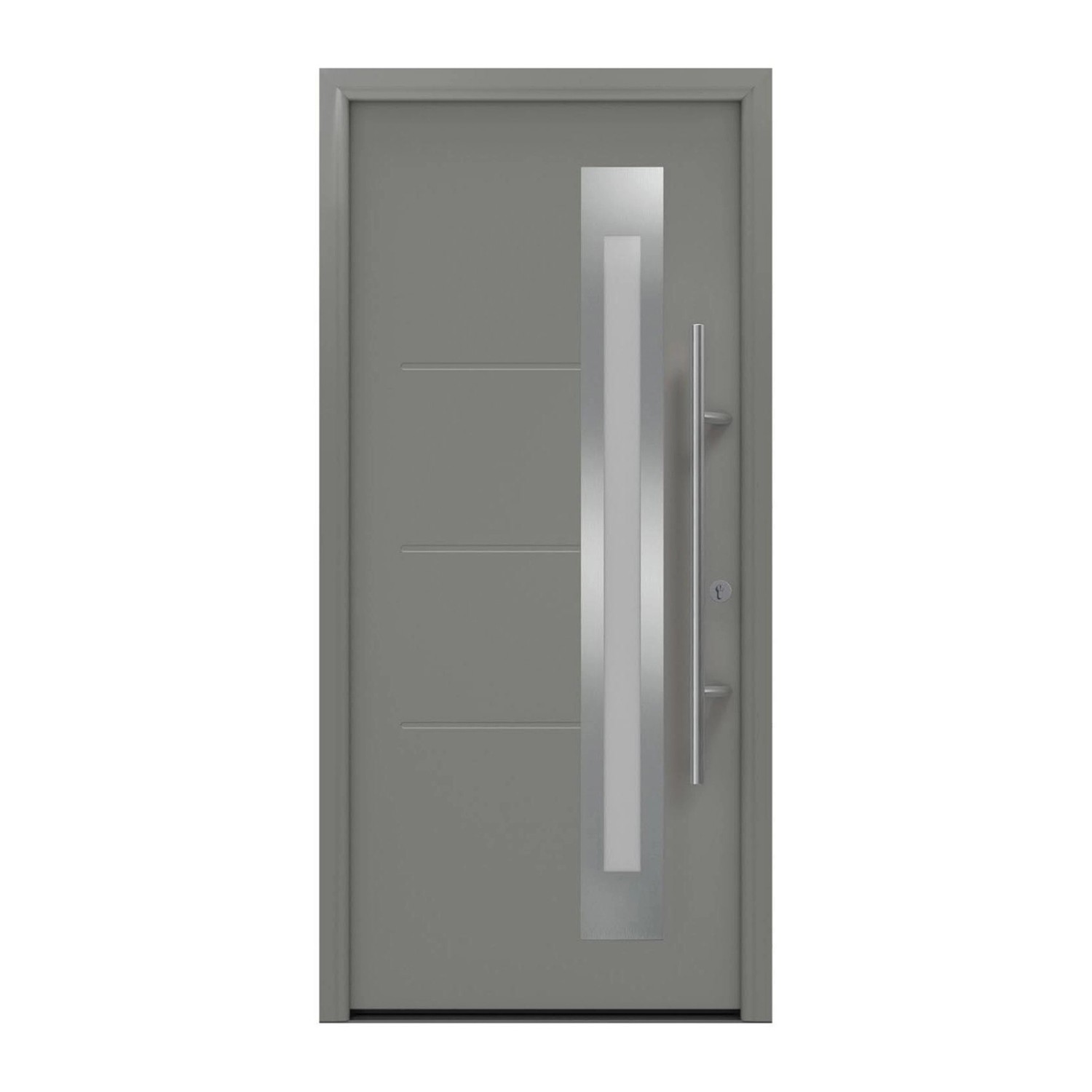 EcoStar Haustür Isopro Secur IPS 780S Graualuminium 110 cm x 210 cm DIN R günstig online kaufen