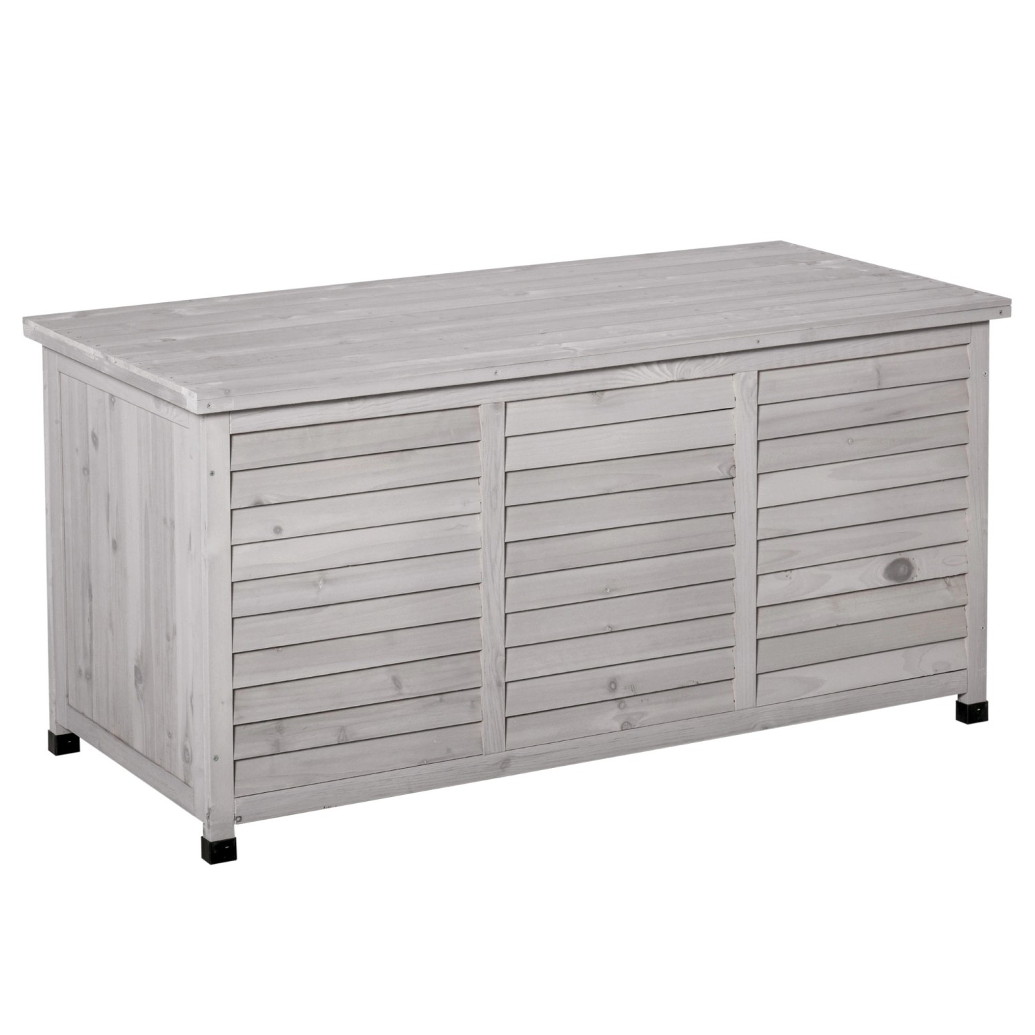 Outsunny Gartenbox Wetterbeständig 127 x 56 x 60 cm Grau günstig online kaufen