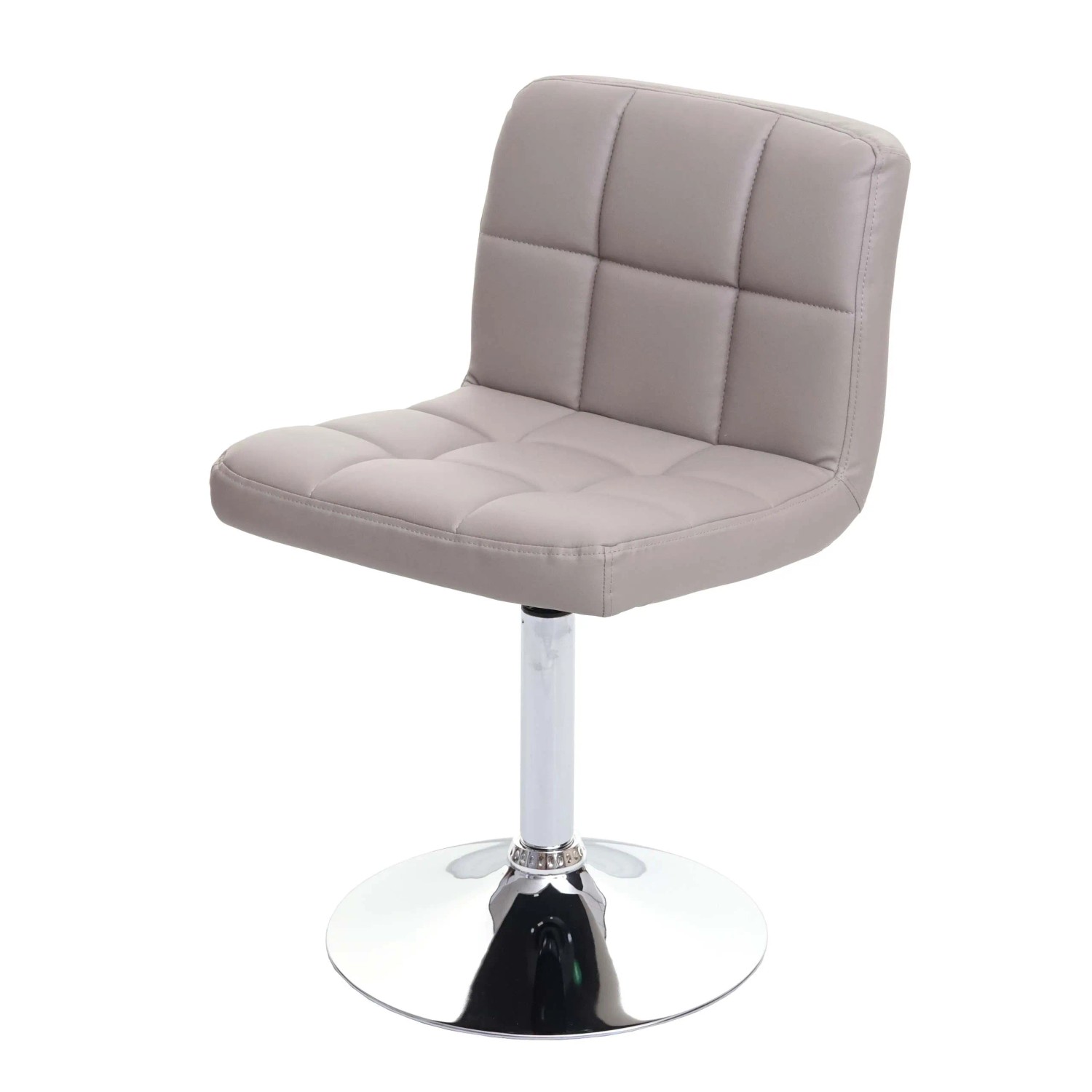 MCW Esszimmerstuhl Cadiz Drehbar Kunstleder Taupe-Grau Chromfuß günstig online kaufen