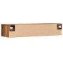 Rückseite vidaXL Wandschrank Altholz-Optik. Holzwerkstoff-Rückwand mit Montagehalterungen zur Wandbefestigung.