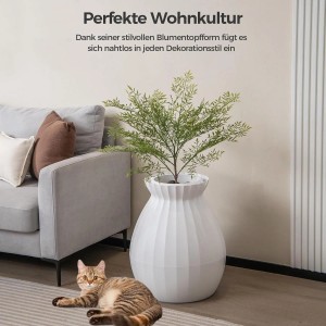 Costway Katzentoilette Intelligente Geruchsentfernung Weiß 63 L