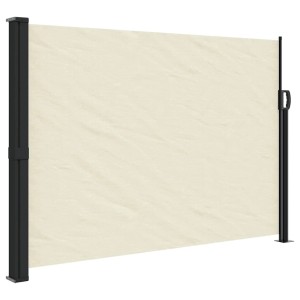 Ausziehbare furnicato Seitenmarkise in Creme, 140x300 cm, für Terrasse und Balkon.