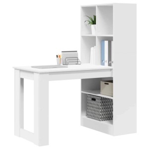 vidaXL Schreibtisch mit Regal Weiß 122 x 67 x 145 cm Holzwerkstoff 3337257