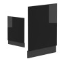 Vicco Frontblende R-Line, schwarz hochglanz/anthrazit, 45 cm, für Küchenschrank.