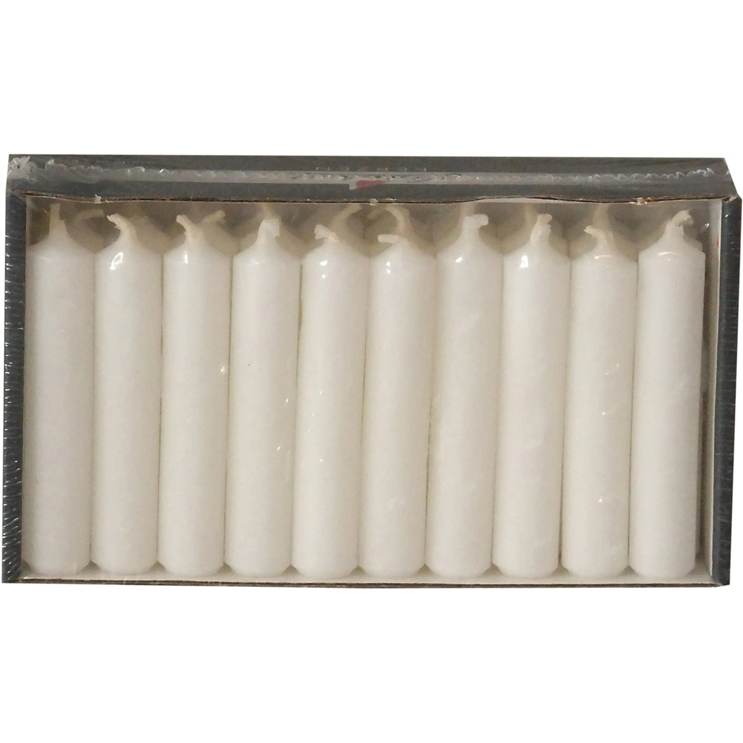 Pyramidenkerzen, 30er-Pack 75 mm x Ø 14 mm Weiß