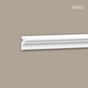 Weiße PROFHOME Wand- und Friesleiste (Set mit 40 Zierleisten, 80 m) für Paneel-Zubehör.