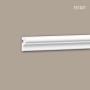 Weiße PROFHOME Wand- und Friesleiste (Set mit 40 Zierleisten, 80 m) für Paneel-Zubehör.