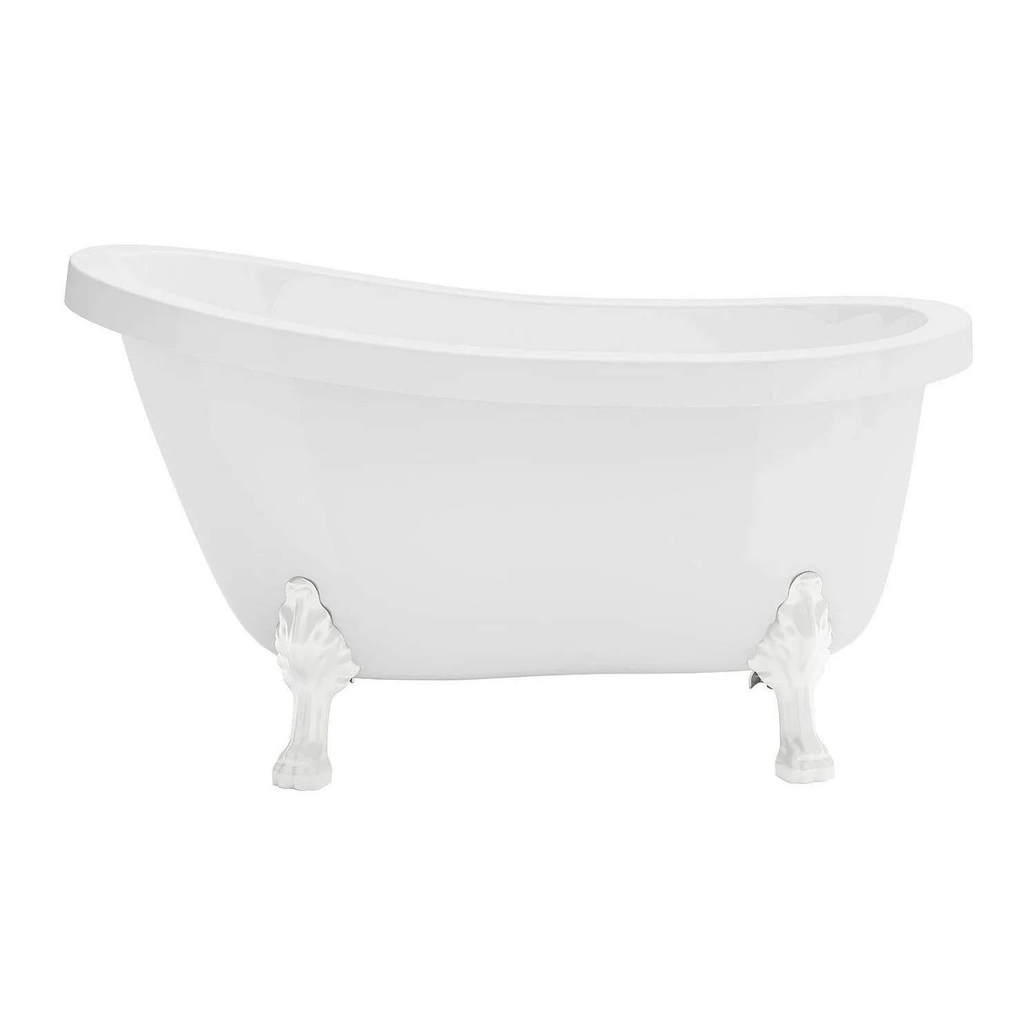 Vente-unique Freistehende Badewanne Mit Füßen Nisos Weiß 145 cm
