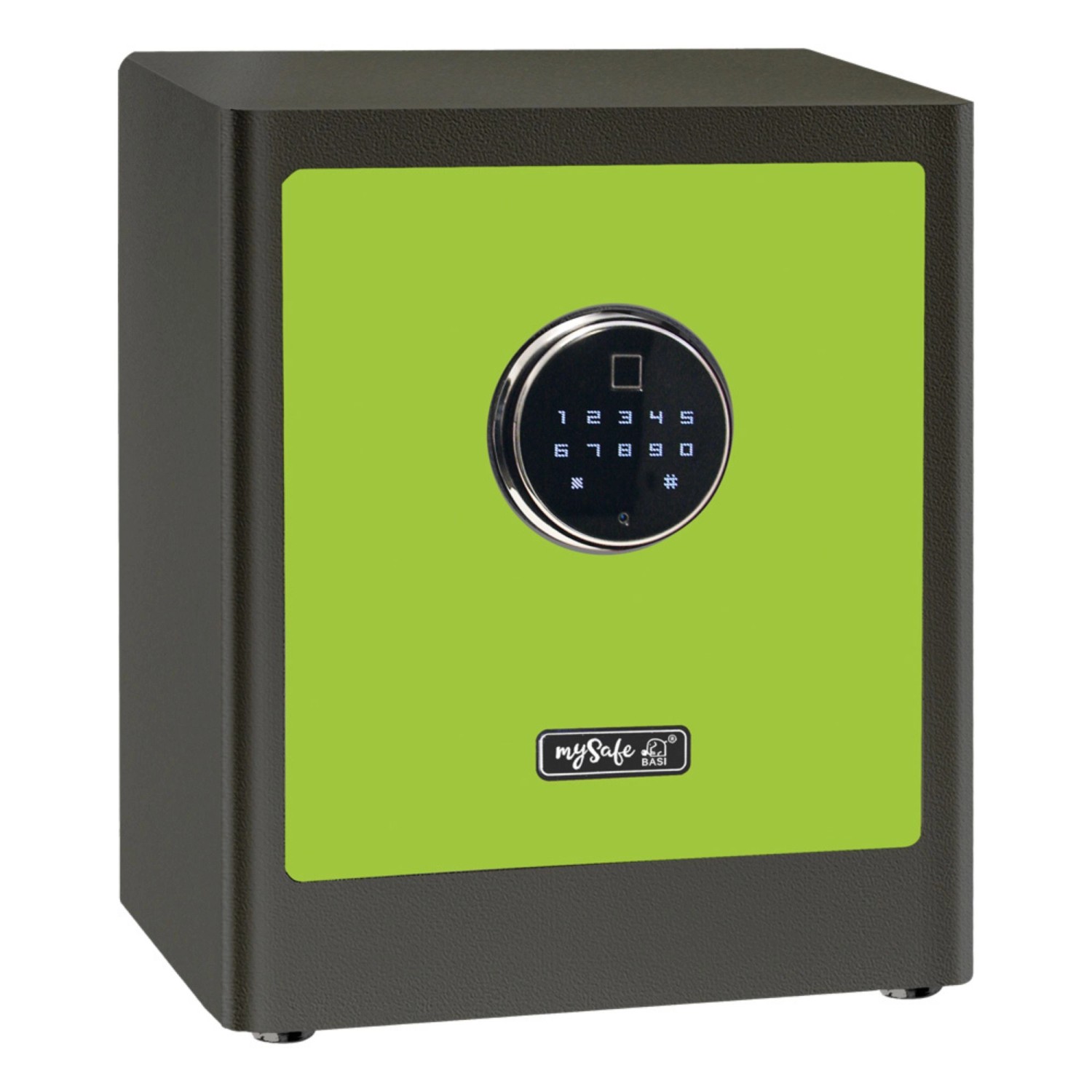 mySafe Premium - Elektronik-Möbel-Tresor - 350 - Code & Fingerprint - Grün-Grau - 2020-0000-1215