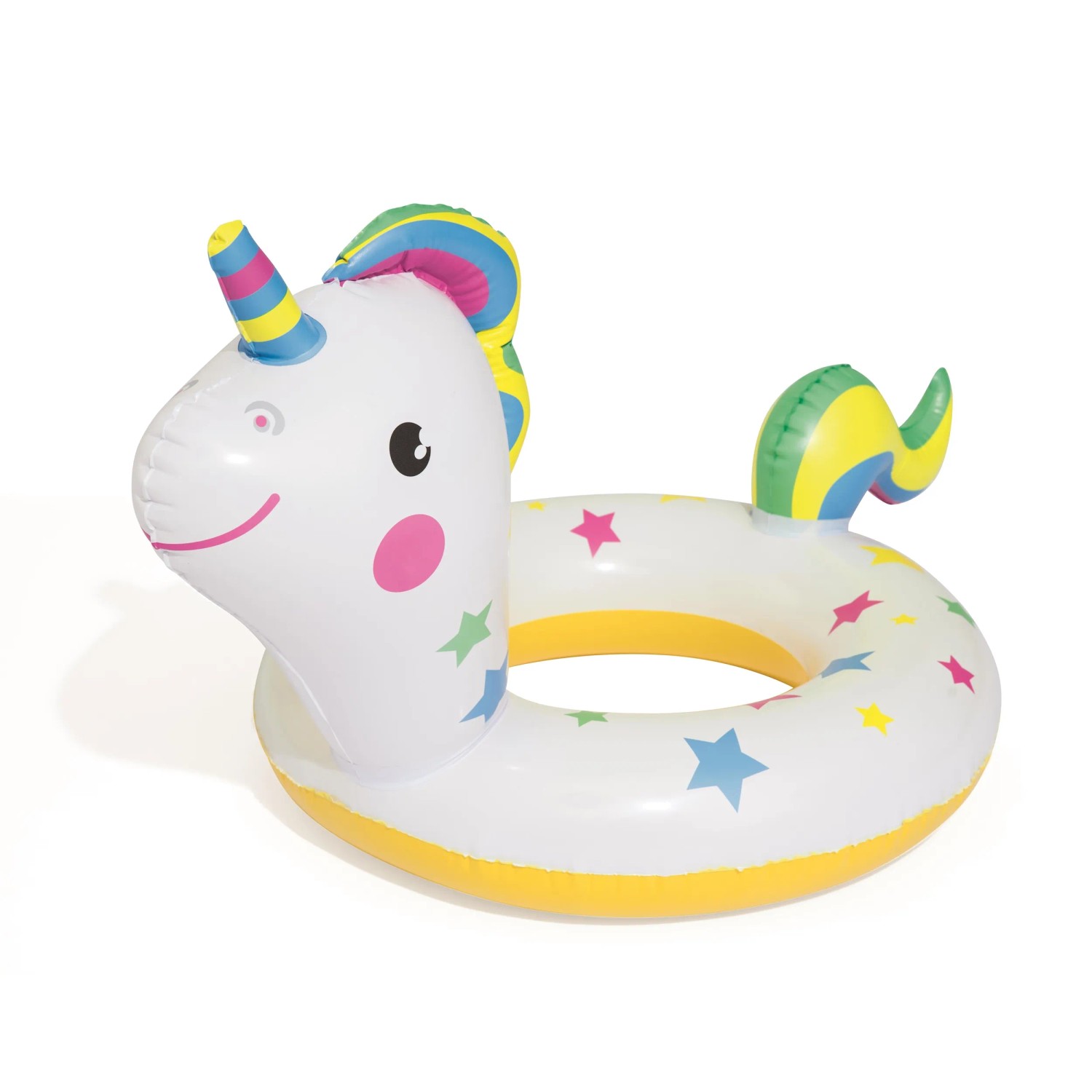 Bestway Schwimmring im Tierdesign, 3-fach sortiert, hier als Einhorn mit bunten Sternen.