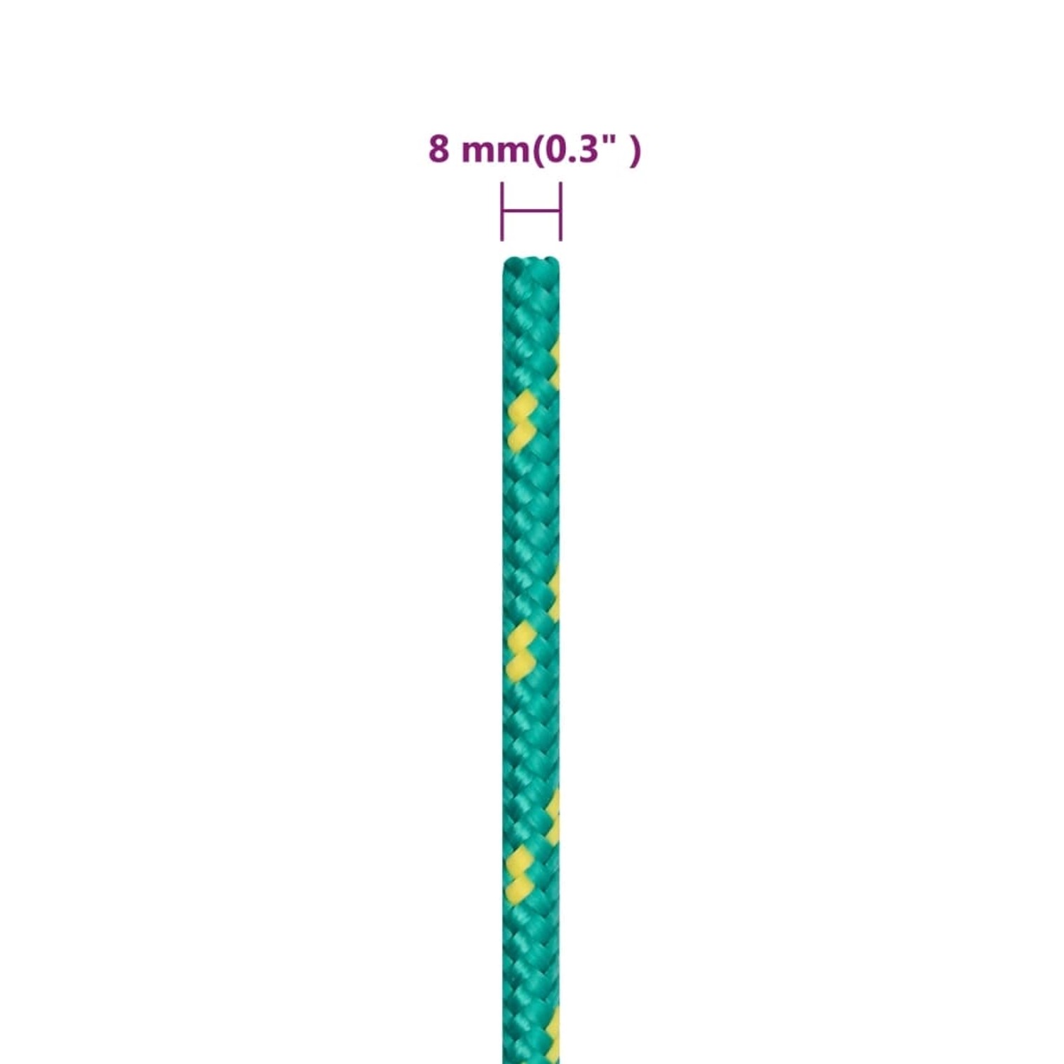 vidaXL Bootsseil Grün 8 mm 100 m Polypropylen 152715_5
