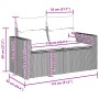 Beiges 12-tlg. vidaXL Garten-Sofa-Set aus Polyrattan mit Maßen.