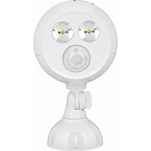 Mr. Beams LED-Außenstrahler mit Bewegungsmelder, 2er-Pack, weiß.