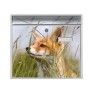 Weißer Banjado Briefkasten mit Fuchs-Motiv, inkl. Montagematerial und Schlüsseln.