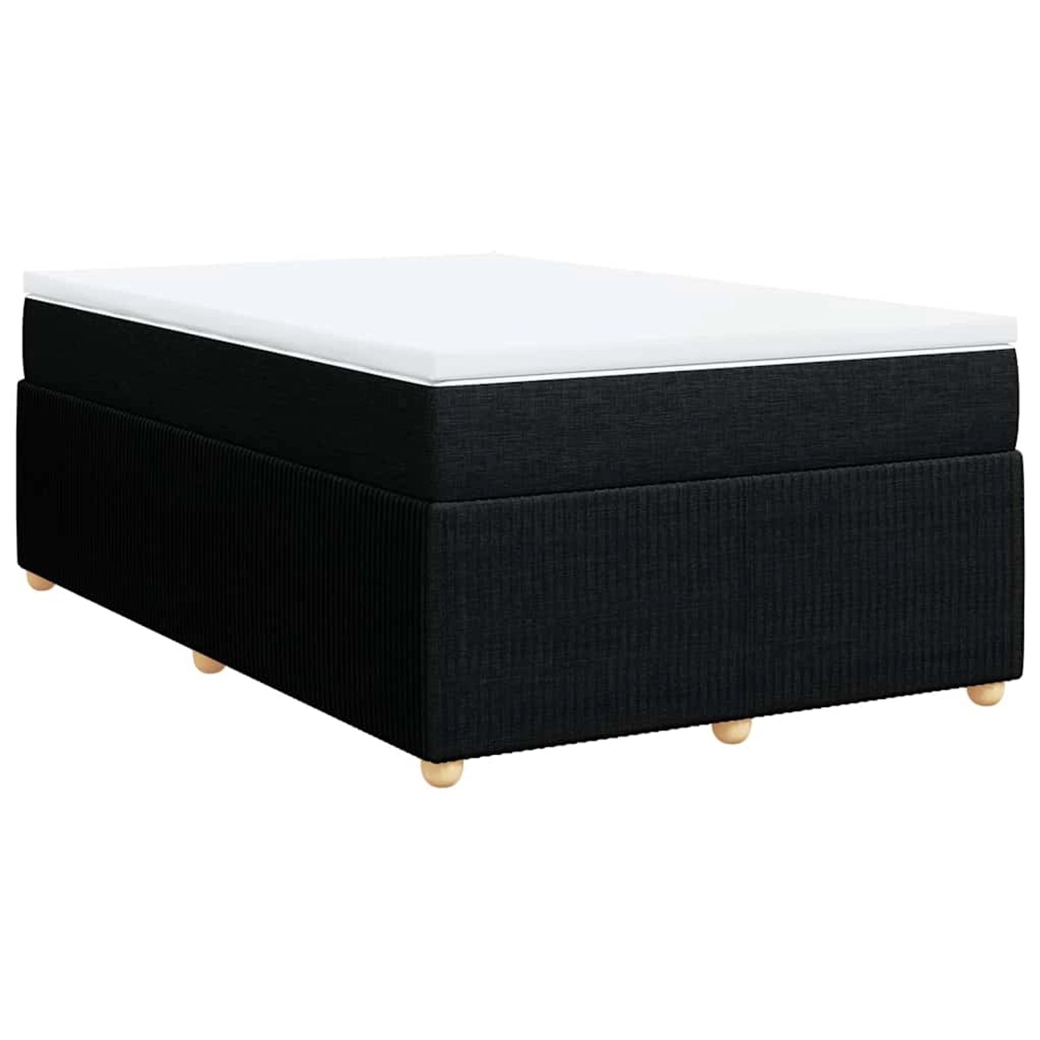vidaXL Boxspringbett mit Matratze Schwarz 120x190 cm Stoff 3285555 günstig online kaufen