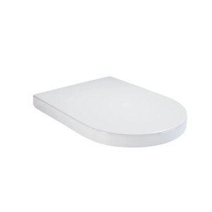 Weißer NEG WC-Sitz Klassik SoftClose aus Duroplast. Geschlossener Toilettendeckel für WC Uno11RL.