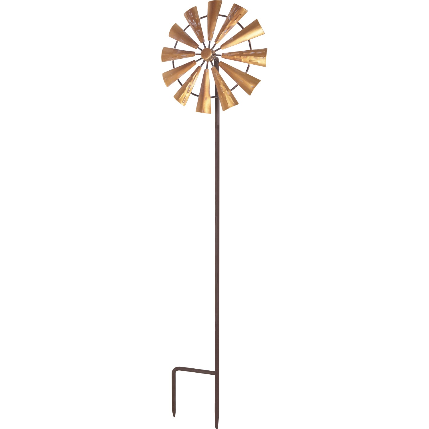 Deko-Gartenstecker Windrad Metall Kupferfarben