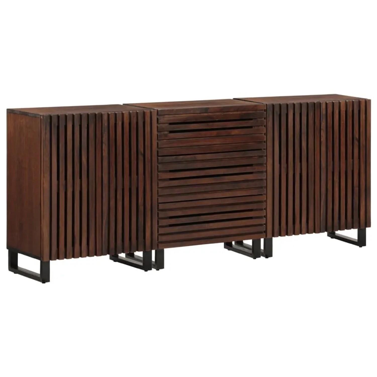 vidaXL Sideboard 3 Stk 60x34x75 cm Massivholz Mango 3217083 günstig online kaufen