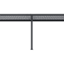 Große anthrazitfarbene Pergola 3x6m mit verstellbaren Lamellen aus Aluminium für Garten und Terrasse.