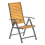 Merxx Santorin Klappsessel aus Akazienholz und Aluminium, Teil des 5-tlg. Gartenmöbel-Sets.