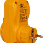 Gelber Brennenstuhl Personenschutz-Adapter für Steckdosenleisten, IP54 Schutz.