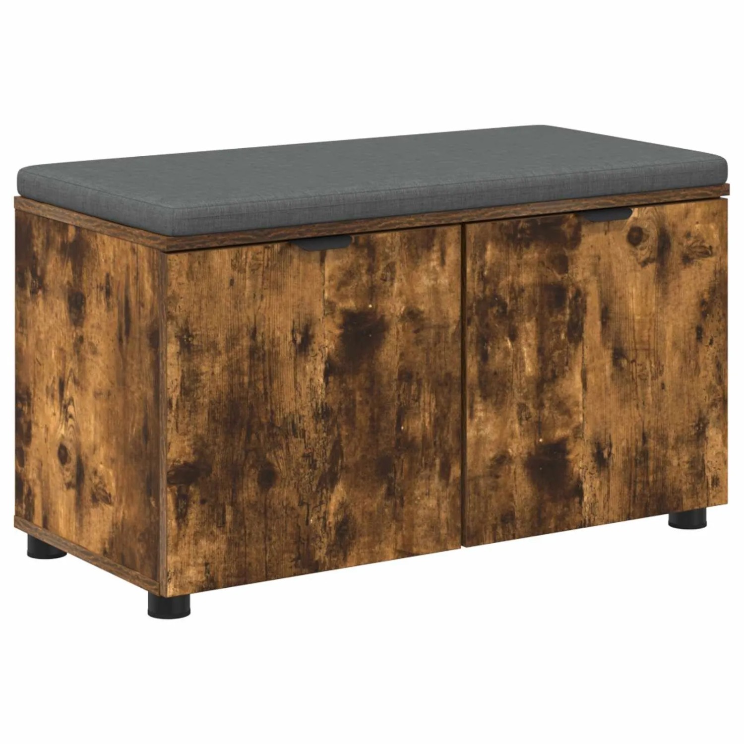 vidaXL Flurbank mit Kissen mit Regal Geräucherte Eiche 80 x 38 x 46 cm 891484