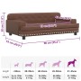 vidaXL Hundebett Braun 90x53x30 cm Kunstleder 171878_7